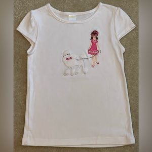 Gymboree - Size 6 - Little Girl Walking Poodle
